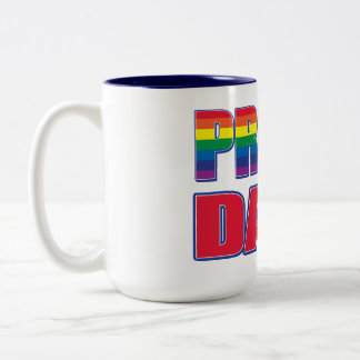 Stolzer Vater - Gay Pride Zweifarbige Tasse