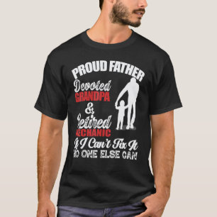 Stolzer Vater Hingebungsvoller Opa Ruhender Mechan T-Shirt