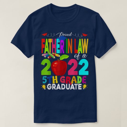 Stolzer Vater im Gesetz von einem 2022 5. Klasse V T-Shirt (Design vorne)