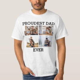 Stolzer Vater je Vater Foto Collage Bild T-Shirt