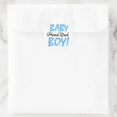 Stolzer Vater von Baby Boy Tshirts und Geschenken Runder Aufkleber (Tasche)