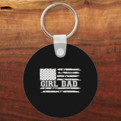 Stolzer Vater von Mädchen Vater von Mädchen für Va Schlüsselanhänger (Vorderseite)