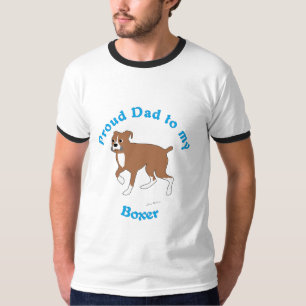 Stolzer Vater zu einem Boxer T-Shirt
