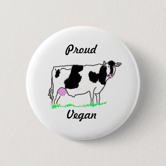 Stolzer veganer Knopf Button (Vorderseite)