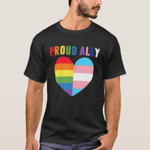 Stolzer Verbündeter Pride LGBT Transgender-Flagge  T-Shirt