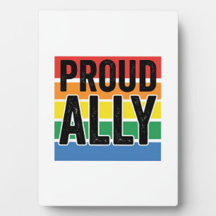 Stolzer Verbündeter Vintage-Pride-Support-Shirt-De Fotoplatte