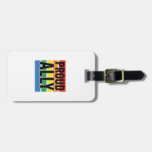 Stolzer Verbündeter Vintage-Pride-Support-Shirt-De Gepäckanhänger