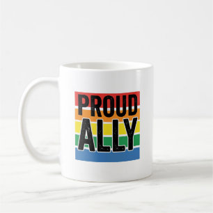 Stolzer Verbündeter Vintage-Pride-Support-Shirt-De Kaffeetasse