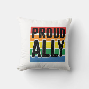 Stolzer Verbündeter Vintage-Pride-Support-Shirt-De Kissen