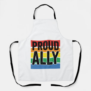 Stolzer Verbündeter Vintage-Pride-Support-Shirt-De Schürze