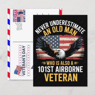 Stolzer Veteran 250 Jahre Amerika 1776 2026 Feiertagspostkarte