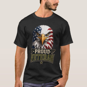 Stolzer Veteran Adler – Gedenktag Amerikanische Fl T-Shirt