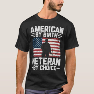 Stolzer Veteran Amerikaner Von Geburt Militärdiens T-Shirt