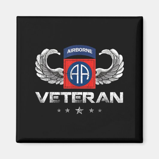Stolzer Veteran des 82. Luftlandedivisions Fallsch Magnet (Vorne)