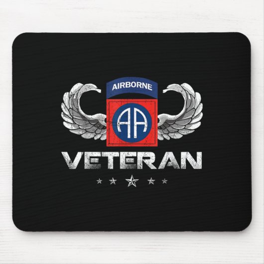Stolzer Veteran des 82. Luftlandedivisions Fallsch Mousepad (Vorne)