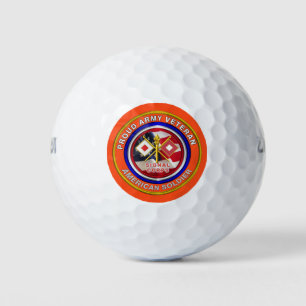 Stolzer Veteran des Army Signal Corps Golfball