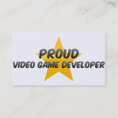 Stolzer Videospiel-Entwickler Visitenkarte (Rückseite)
