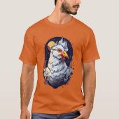 Stolzer Vogel am Nachthimmel Geschenk T-Shirt (Vorderseite)