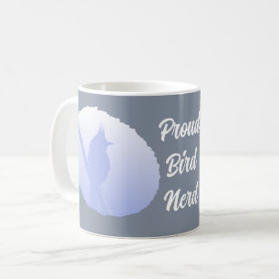 Stolzer Vogelnerd Leichtblaue Vogelsilhouette Kaffeetasse