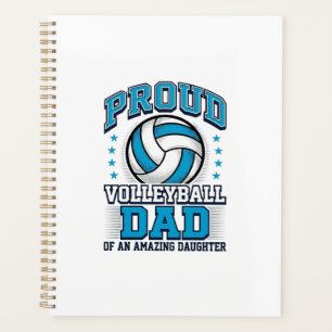 Stolzer Volleyball-Vater Vintage-Sportshirt-Design Planer