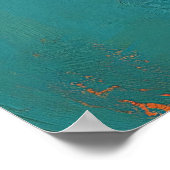 Stolzer weißer Hahn Poster (Ecke)