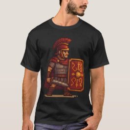 Stolzer Zenturio – Römischer Legionär in Pixelart T-Shirt