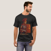 Stolzer Zenturio – Römischer Legionär in Pixelart T-Shirt (Vorne ganz)