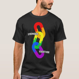 Stolzer Zusammen Stolz Hände Aktivist Lgbt Farbe T-Shirt