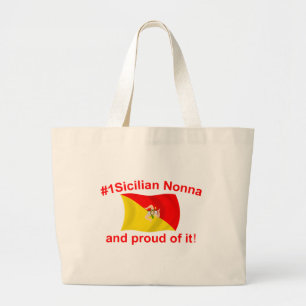 Stolzes #1 sizilianisches Nonna Jumbo Stoffbeutel