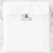 Stolzes 82. im Flugzeug Mama-Herz Runder Aufkleber (Tasche)