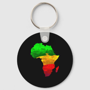 Stolzes Afrika-Karte grün gelb rot afrikanischer S Schlüsselanhänger