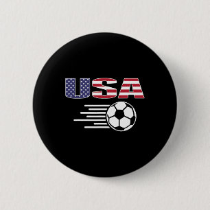 Stolzes Amerika-Fußballfans-Trikot - USA-Flagge Fo Button