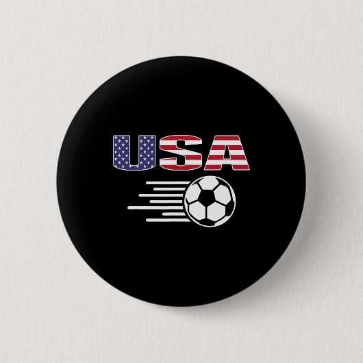 Stolzes Amerika-Fußballfans-Trikot - USA-Flagge Fo Button (Vorderseite)