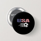 Stolzes Amerika-Fußballfans-Trikot - USA-Flagge Fo Button (Vorne & Hinten)