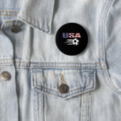Stolzes Amerika-Fußballfans-Trikot - USA-Flagge Fo Button (Beispiel)