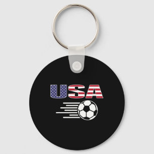 Stolzes Amerika-Fußballfans-Trikot - USA-Flagge Fo Schlüsselanhänger