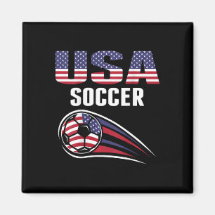Stolzes Amerika Fußballteam Unterstützer USA-Flagg Magnet
