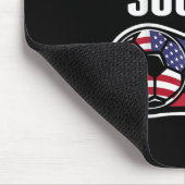 Stolzes Amerika Fußballteam Unterstützer USA-Flagg Mousepad (Ecke)