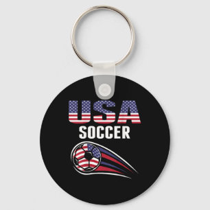 Stolzes Amerika Fußballteam Unterstützer USA-Flagg Schlüsselanhänger