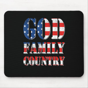 Stolzes amerikanisches Flaggenstaat-Land Mousepad