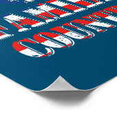 Stolzes amerikanisches Flaggenstaat-Land Poster (Ecke)