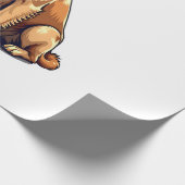 Stolzes amerikanisches Golden Retriever Vintage T- Geschenkpapier (Ecke)