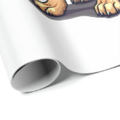 Stolzes amerikanisches Golden Retriever Vintage T- Geschenkpapier (Rolleneckpunkt)