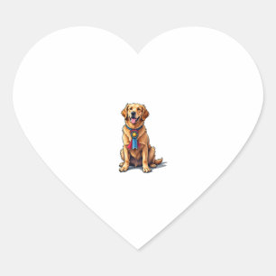 Stolzes amerikanisches Golden Retriever Vintage T- Herz-Aufkleber