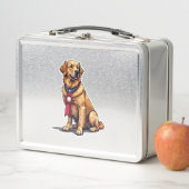 Stolzes amerikanisches Golden Retriever Vintage T- Metall Brotdose (Beispiel)