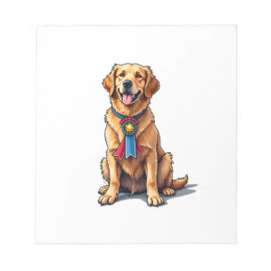 Stolzes amerikanisches Golden Retriever Vintage T- Notizblock