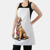 Stolzes amerikanisches Golden Retriever Vintage T- Schürze (InSitu)