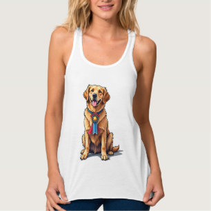 Stolzes amerikanisches Golden Retriever Vintage T- Tank Top