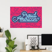 Stolzes amerikanisches Poster (Heimbüro)