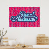 Stolzes amerikanisches Poster (Küche)